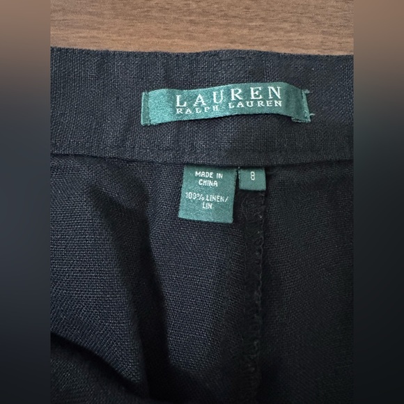 Lauren Ralph Lauren black linen cargo pants size 8 - Picture 9 of 16
